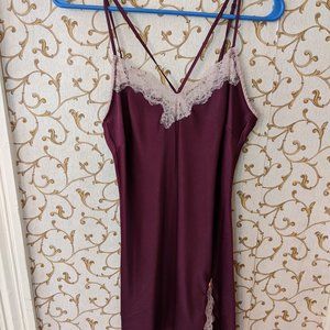 Victoria's Secret Burgundy Lace Chemise